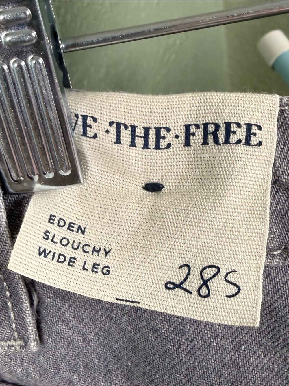 We The Free Grey Wide-Leg Flare Jeans - Picture 9 of 11